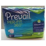 Prevail Per-Fit 360 Daily Incontinence Briefs - Unisex Adult Incontinence Briefs with Tabs - Disposable Adult Diaper for Men& Women - Maximum Plus Absorbency - Size 2, 18 Count Bag