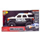 Sunny Days Entertainment Maxx Action 12 Large Police Car Toy  Siren Sounds and Bright Lights | Motorized Drive and Soft Grip Tires | Rescue SUV Patrol Vehicle for Kids 3-8