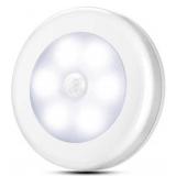 Cordless LED IR Motion Detected Night Lights Lamp with Magnet and Batteries Operated (White Light)