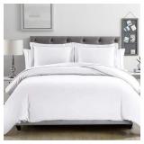 PLUSHY COMFORT Luxury Queen Duvet Cover with 2 Pillow Case in 100% Egyptian Cotton Fabric, 100% Long Staple Cotton Single Yarn, Zipper Clouser 600 tc