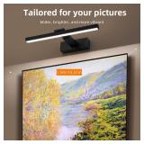 ZitoStory Battery Operated Picture Lights for Wall Dimmable Wireless Art Lights for Paintings LED Wall Light Fixtures Adjustable Wall Sconce with Remote (Black, 16)