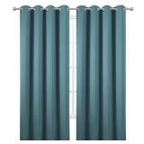 LEMOMO Sea Teal Thermal Blackout Curtains/52 x 84 Inch/Set of 2 Panels Room Darkening Curtains