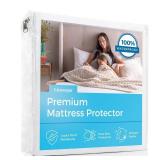 Linenspa Waterproof Smooth Top Premium Full Mattress Protector, Breathable & Hypoallergenic Full Mattress Covers - Packaging May Vary,White