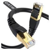 DbillionDa Cat8 Ethernet Cable, Outdoor&Indoor, 6FT Heavy Duty High Speed 26AWG, 2000Mhz with Gold Plated RJ45 Connector, Weatherproof S/FTP UV Resistant for Router, Modem, PC, Gaming