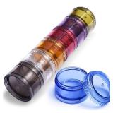 Molirex Cylindrical Pocket Pharmacy Moisture-Proof Travel Pill Organizer Free Combination of Seven Colors Pill Box 7 Day