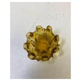 Amber Blown Glass Trinket Dish/Ashtray