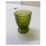 1 Green Footed Indiana Glass