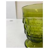 1 Green Footed Indiana Glass