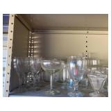 A Full Shelf of Clear Glassware. You get it all for one money