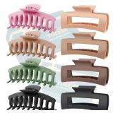 TOCESS 8 Pack Big Hair Claw Clips for Women Large Claw Clip for Thin Thick Curly Hair 90