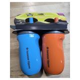 Tommee Tippee 9 fl oz Insulated Sporty Toddler Water Bottle with Handle - Orange and Blue - 2pk