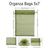 Jexila 100PCS Olive Green Organza Gift Bags 5