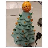 Mr. Halloween 12" Ceramic Harvest Tree with Topper, Blue