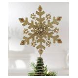 Bethlehem Lights 13" Metallic Snowflake Tree Topper