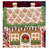 8" Lit Hearts Come Home Gingerbread Cottage House