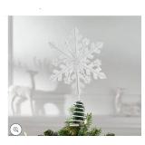 Bethlehem Lights 13" Metallic Snowflake Tree