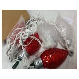 Bethlehem Lights Set of 5 Oversized Stakeable C9 Bulbs - Red/White