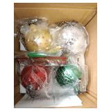 Set of 4 - Illuminated 3" Snowflake Ball Ornament