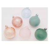 Martha Stewart Set of 6 Glass Ball Ornament Set