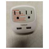 European Travel Plug Adapter Converter, TESSAN International Power Plug Converter with 2 USB, Type C Outlet Adaptor Charger for US to Most of Europe EU Iceland Spain Italy France Germany