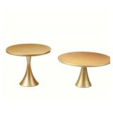 set of 2 Modern Cake Stand Round Cupcake Stands Metal Dessert Display Cake Stands