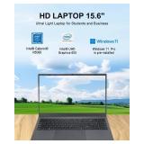 POULEASTER Laptop 15.6-inch IPS Display, Quad-core celeron N5095 Processor, 16GB RAM, 512GB M.2 SSD,Windows 11, Webcam,Mini HDMI,BT5.0,USB 3.0, AC Dual Band WiFi Notebook, Space Gray - Retail: $998.01