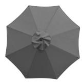 Sunnyglade 9ft Patio Umbrella Replacement Canopy Market Umbrella Top Outdoor Umbrella Canopy with 8 Ribs (Dark Gray)