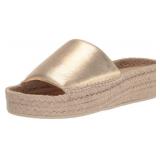 Vince Womens Jesse Espadrille Platform Sandals Champagne Metallic Leather 8 M - Retail: $193.51