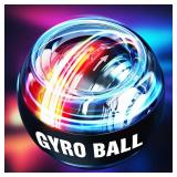 JJM Wrist Training Ball Gyro Ball, Wrist Enhancement Forearm Exerciser Gyro Ball with LED Colorful Lights Illuminated for Strengthening Arms, Fingers, Bones and Muscles. Diameter 2.95 inches