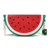 QiMing Watermelon CrossBody Purse Bag,PU Phone Shoulder Wallet for Women Girl