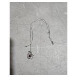 Amazon Essentials Sterling Silver Genuine Garnet Flower Pendant Necklace, 18" (previously Amazon Collection)