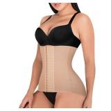 LANCS Postpartum Waist Trainer Belly Band C-Section Recovery Support Girdle Slimmer Postnatal Shapewear Body Shaper Corset for Women(Beige, 3X-Large)