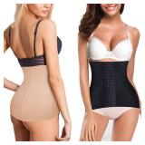 LANCS Postpartum Waist Trainer Belly Band C-Section Recovery Support Girdle Slimmer Postnatal Shapewear Body Shaper Corset for Women(Beige, 3X-Large)