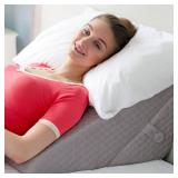 Adjustable Bed Wedge Pillow for Sleeping - Wedge Pillow for Sleep Apnea, Gerd, Acid Reflux Relief, Post Surgery - Foam Wedge Pillow for Back Pain Relief, Sleep Apnea Pillow Wedge or for Seniors