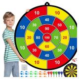 29" Large Dart Board for Kids, Kids Double-Sided Dart Board with Sticky Balls and Darts, Indoor/Outdoor Sport Fun Party Play Game Toys, Gifts for 3 4 5 6 7 8 9 10 11 12 Year Old Boys Girls