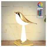 OFiSEXPT Detachable Small Lamp for Bedroom Nightstand Detachable, Mini Bright Bird Led Atmosphere, Lampcordless 3 Color Dimmable Rechargeable Touch Lamp, with Scent Diffusion Function (Gold Color)