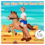 Stegosaurus Inflatable Horse Costume for Kids Halloween Riding a Horse Cowboy Costumes Funny Blow up Costumes for Boys Girls Cosplay Party