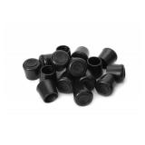 Chair Leg Tips Caps Non-Slip Rubber Leg Tips 1" Inner Diameter Furnigear -Black Chair Leg Floor Protectors Round, 16 Pack