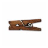 LWR CRAFTS Wooden Mini Clothespins 100 Per Pack 1" 2.5cm (Jacobean)