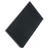 XieNie Bar Mat 6" x 12" Small Black, Coffee Mat for Home Bar, Bar Service Spill Mat for Cocktail Bartender Kitchen Countertop, PVC Counter Top Cup Mats Glasses Drying Mat, 1PCS