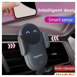 Carrotech Wireless Car Charger Mount, Cute Car Phone Holder, Automatic Clamping Air Vent Dashboard Smart Phone Holder for iPhone 15/14/13/12/11//XS/XR/8, Samsung S23/22/21/20/Note 20, etc (Black)