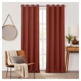 Fieldcrest Heritage Davina Solid Energy Saving 100% Blackout Grommet Top Single Curtain Panel, One Size, Brown