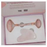 Femometer Pink Facial Jade Roller Gua Sha Beauty Kit