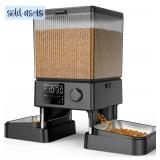 oneisall Automatic Cat Feeder for 2 Cats, 20 Cups/5L Automatic Cat Food Dispenser for Small Pets Indoor, Timed Cat Feeder for Dry Food