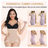 FeelinGirl Body Shaper for Women Butt Lifter Faja Panty Hi-Waist Stomach Shapewear Slimming Girdles Plus Size Beige 3XL