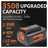 FSKE 3.5Ah 40V Lithium Replacement for Black and Decker 40V Lithium Battery LBX2040 LST136 LBXR2036 etc