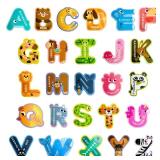 EHR Magnetic Letters, Colorful ABC Animal Alphabet Fridge Magnets,Thick EVA Material, Suitable for Toddlers Aged 3 4 5 ((Thicken) Uppercase Letter)