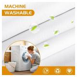 eachope 1 Pack Fabric Snap-in Shower Curtain Liner Replacement,Compatible with No Hook Shower Curtain with Snap in Liner, Removable & Water-Repellent,Machine Washable,70x54,White