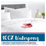 Guardmax Waterproof Duvet Cover - Jersey Fabric with Zipper Closure | Premium Quality, Bed Bug & Allergen Proof King (104 x 86)