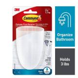 Command Razor Holder, Holds up to 3 lb, Clear Frosted, 4" x 2.5" x 1.5" 1 Holder with 1 Medium Water-Resistant Command Strip, Damage Free Bathroom Organization for Razors or Toothbruses